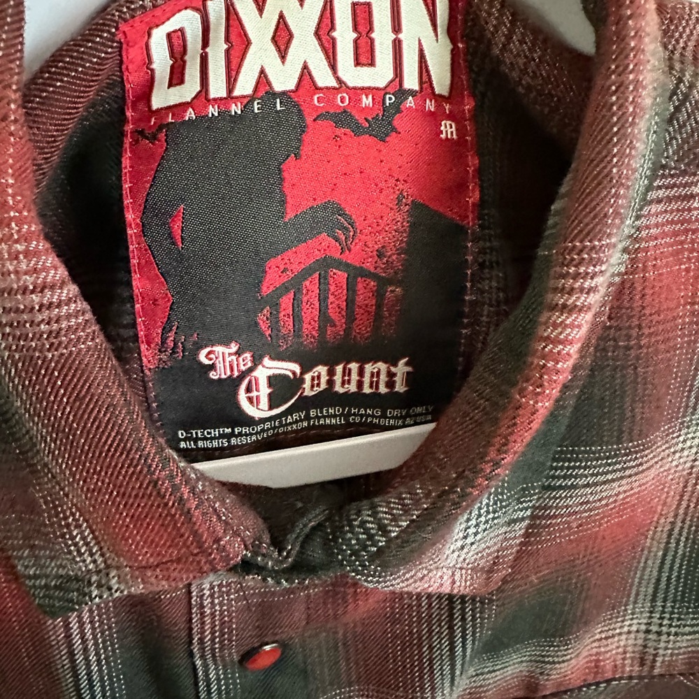 DIXXON The Count Men's Red and Gray Plaid Shirt
